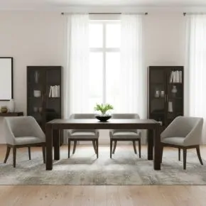 Liberty Furniture 732-DR-5RLS Cascade Falls - 5 Piece Rectangular Dining Table Set - Satin Espresso