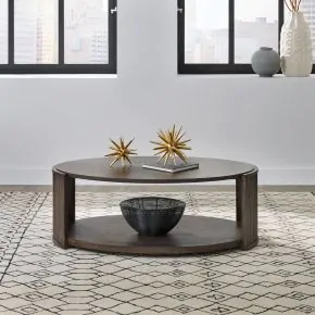 Liberty Furniture 145-OT1010 City View - Oval Cocktail Table - Coffee Bean