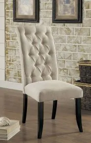 Furniture of America CM3564SC-2PK Mashall - Side Chair (Set of 2) - Beige / Antique Black