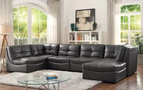 Furniture of America CM6456-SET Libbie - 6 Piece Modular Seating Set - Gray