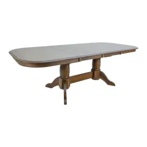 Intercon CL-TA-4296-WCT-C Colonial Oak - Trestle Table - Weathered Chestnut