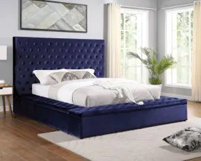 Furniture of America CM7895BL-CK-BED Golati - California King Bed - Blue