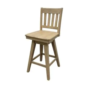 Intercon BS-BS-280W-NAT-K24 Intercon BS-BS-280W-NAT-K24 Wooden Barstool With Slat Back - Natural