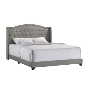 Intercon UB-BR-RHYKNG-SMK-C Intercon UB-BR-RHYKNG-SMK-C Rhyan - Upholstered King Bed - Smoke Finish