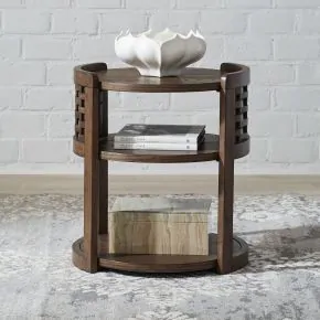 Liberty Furniture 369-OT1021 Liberty Furniture 369-OT1021 Warren Park - Round Chairside Table - Coffee Brown