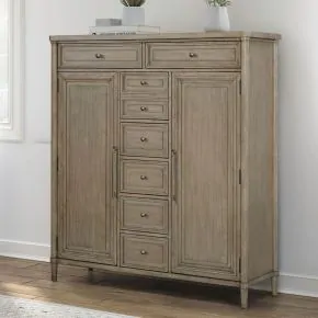 Liberty Furniture 508-BR42 Rochelle Park - 2 Door 5 Drawer Chest - Smokey Taupe