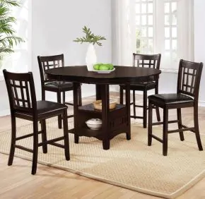 CoasterEveryday 102888-S5 Lavon - 5 Piece Oval Counter Height Dining Set - Espresso
