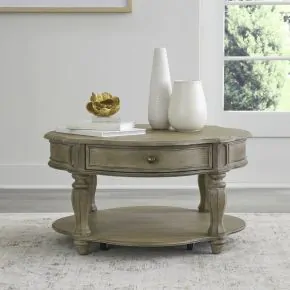 Liberty Furniture 244N-OT1011 Liberty Furniture 244N-OT1011 Magnolia Manor - Round Cocktail Table - Weathered Bisque