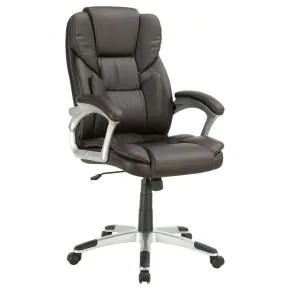 CoasterEssence 800045 Kaffir - Upholstered Adjustable Home Office Desk Chair - Dark Brown