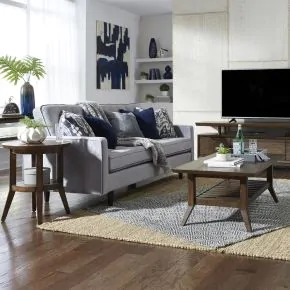 Liberty Furniture 796-OT-O3PCS Ventura Blvd - 3 Piece Table Set (1 Cocktail Table 2 Round End Tables) - Bronze Spice