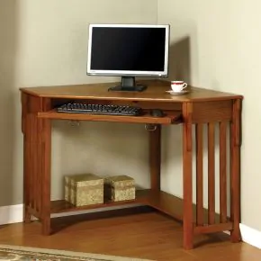 Furniture of America CM-DK6641 Toledo - Corner Desk - Medium Oak