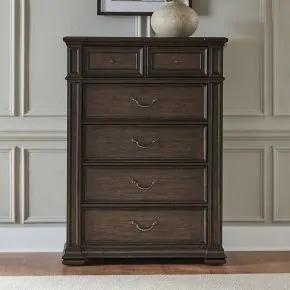 Liberty Furniture 765-BR41 Provence Park - 6 Drawer Chest - Chateau Brown