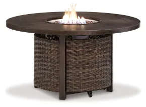 Ashley Furniture P750-776 Paradise Trail - Round Fire Pit Table - Medium Brown