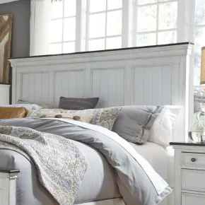 Liberty Furniture 417-BR15 Liberty Furniture 417-BR15 Allyson Park - King Panel Headboard - Wirebrushed White / Charcoal