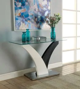 Furniture of America CM4244S-TABLE Sloane - Sofa Table - White / Dark Gray