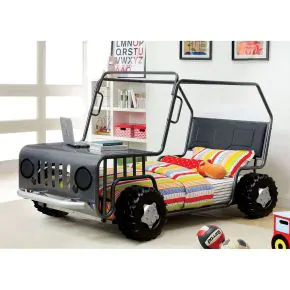 Furniture of America CM7766-BED Trekker - Twin Bed - Gun Metal