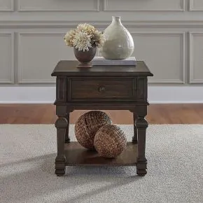 Liberty Furniture 765-OT1020 Provence Park - Drawer End Table - Chateau Brown