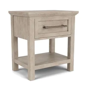 Riverside Furniture 79268 Bennett - One Drawer Nightstand - Frosted Gray