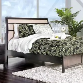 Furniture of America CM7580EX-CK-BED Berenice - California King Bed - Espresso / Beige