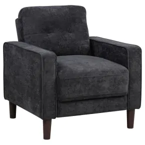 Coaster Fine Furniture 509983 Bowen II - Fabric Upholstered Track Arm Chair - Steel Gray