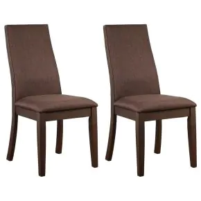 CoasterEssence 106582 Spring Creek - Upholstered Dining Chair (Set of 2) - Chocolate