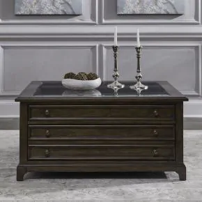 Liberty Furniture 512-OT1011 Arden Road - Square Collector Cocktail Table - Satin Cherry