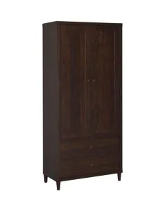CoasterEveryday 950724 Wadeline - 2 Door Tall Accent Storage Cabinet - Rustic Tobacco