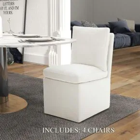 Liberty Furniture 733-ADCH-IV4PK Liberty Furniture 733-ADCH-IV4PK Accent Dining - Accent Dining Chairs With Casters (Set of 4) - White