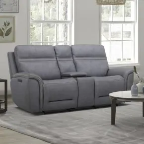 Liberty Furniture 7007BG-23P Liberty Furniture 7007BG-23P Cooper - Loveseat With Console P3 & Zg - Blue Gray