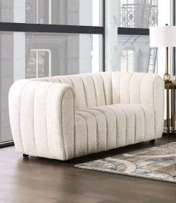 Furniture of America FM61002WH-LV Aversa - Loveseat - Off-White