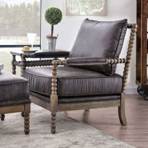 Furniture of America CM-AC6165GY-AC Tarragona - Accent Chair - Warm Gray