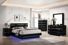 Furniture of America FOA7189BK-EK-BED Erlach - Eastern King Bed - Black