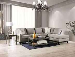 Furniture of America SM1118-SECT Lantwit - Sectional - Light Gray