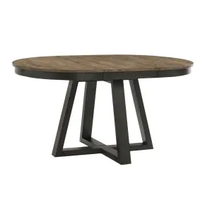 Intercon HP-TA-4260-BBP-C Intercon HP-TA-4260-BBP-C Harper - Round Dining Table - Brushed Brown / Pecan