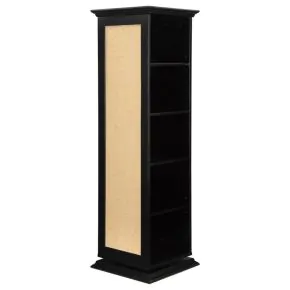 CoasterEssence 910083 Robinsons - Swivel Accent Cabinet With Cork Board - Black