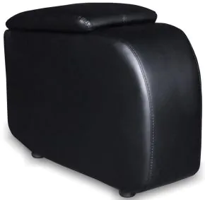 CoasterEssence 600002 Cyrus - Upholstered Home Theater Storage Wedge Console - Black