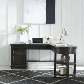 Liberty Furniture 879-HO-OLSD Harvest Home - L Shaped Desk - Chalkboard