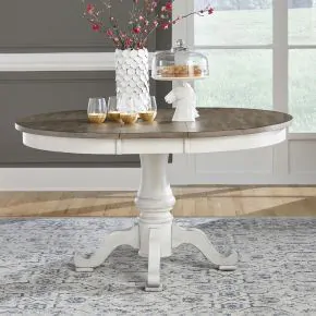 Liberty Furniture 303W-CD-PED Ocean Isle - Pedestal Table - Antique White
