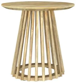 Coaster Fine Furniture 710607 Touhy - Round Solid Wood End Side Table - Natural Mango
