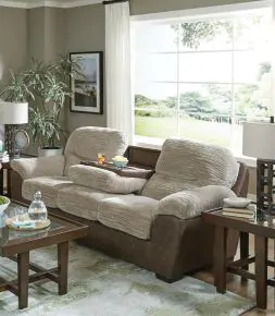 Jackson Furniture Industries 545523-1176/89-1921/36 McMahon - Sofa With Drop Down Table - Bark