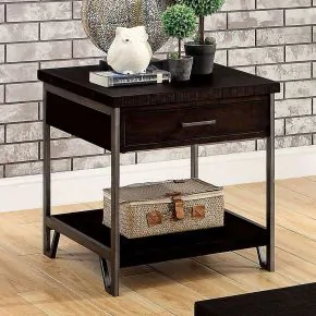 Furniture of America CM4499E Wasta - End Table - Dark Oak
