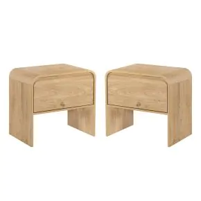 New Classic 30-T3518N-2ET New Classic 30-T3518N-2ET Mara - One Drawer End Table / Bedside Table (Set of 2) - Natural
