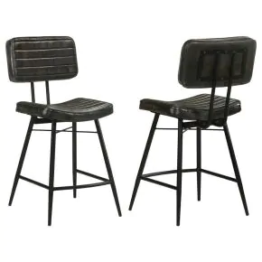 CoasterElevations 110659 Partridge - Leather Counter Chair (Set of 2) - Antique Espresso