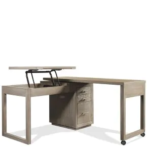 Riverside Furniture 39632 Riverside Furniture 39632 Prelude - Swivel Lift Top L-Desk - Light Brown