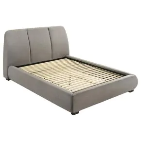 Coaster Fine Furniture 310090Q Mokena - 46" Upholstered Queen Platform Bed - Taupe