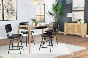 Coaster Fine Furniture 110578-S5E Partridge - 5 Piece Counter Dining Set - Sheesham And Espresso