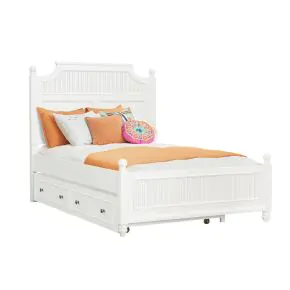 Samuel Lawrence Furniture S920-YBR-K11 Savannah - Full Poster Bed with Trundle - White Finish - White