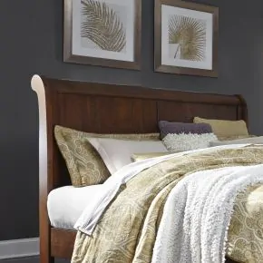 Liberty Furniture 589-BR21H Rustic Traditions - Queen Sleigh Headboard - Rustic Cherry