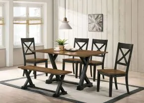 Furniture of America CM3167A-T Yensley - Dining Table With 2 x 9" Leaves