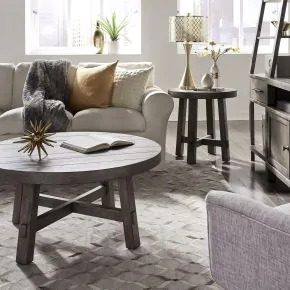 Liberty Furniture 406-OT-3PCS Modern Farmhouse - 3 Piece Table Set - Dusty Charcoal